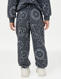 Cotton Rich Doodle Print Joggers (2-8 Yrs)