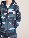 Organic Cotton Camouflage Zip Hoodie