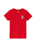 Pure Cotton Applique Crew Neck T-shirt
