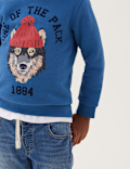 Cotton Rich Wolf Sweatshirt (2-7 Yrs)