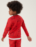 Cotton Rich Star Print Sweatshirt (2-7 Yrs)