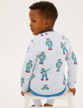 Cotton Rich Robot Print Sweatshirt (2-7 Yrs)