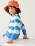 Cotton Rich Striped Star Sweatshirt