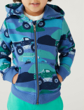 Cotton Rich Truck Zip Hoodie