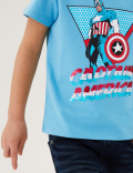 Pure Cotton Captain America™ T-Shirt (2-7 Yrs)