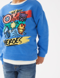 Cotton Rich Marvel™ Sweatshirt (2-7 Yrs)