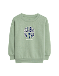 Cotton Rich Graphic Sweatshirt (2-8 Yrs)