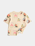 Pure Cotton Tropical Fruit Print T-Shirt (2-8 Yrs)