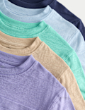 5 Pack Pure Cotton Short Sleeve T-Shirts (2-8 Yrs)