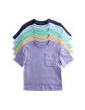 5 Pack Pure Cotton Short Sleeve T-Shirts (2-8 Yrs)