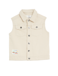 Pure Cotton Sleeveless Denim Jacket (2-8 Yrs)