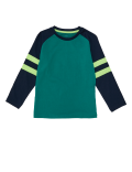 Pure Cotton Raglan Colour Block Top