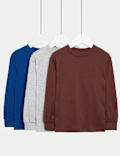 3pk Pure Cotton Plain T-Shirts (2-8 Yrs)