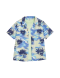 Pure Cotton Palm Print Shirt & T-Shirt Set (2-8 Yr)