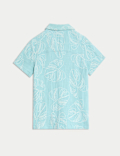 Pure Cotton Leaf Embroidered Shirt (2-8 Yrs)