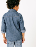 2 Piece Denim Shirt with Striped T-Shirt (2-7 Yrs)