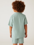 2pc Pure Cotton Shirt & T-Shirt Set