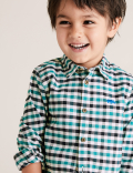 Pure Cotton Gingham Checked Shirt (2-7 Yrs)