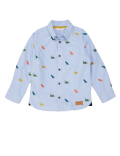 Pure Cotton Dinosaur Embroidered Shirt (2-7 Yrs)