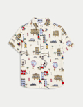 Pure Cotton London Print Shirt (2-8 Yrs)