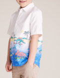 Pure Cotton Dinosaur Print Shirt