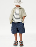 Cotton Rich Textured Shirt & T-Shirt Set (2-8 Yrs)