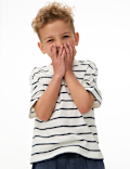 Cotton Rich Textured Shirt & T-Shirt Set (2-8 Yrs)