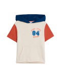 Pure Cotton Short Sleeve Hoodie (2- 8 Yrs)