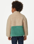 Borg Colourblock Zip Up Jacket (2-8 Yrs)