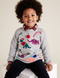 Dinosaur Applique Christmas Jumper (2-7 Yrs)