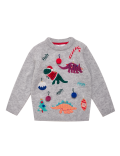 Dinosaur Applique Christmas Jumper (2-7 Yrs)