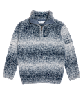 Cotton Blend Half Zip Knitted Jumper (2-7 Yrs)