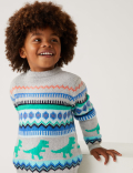 Dinosaur Fair Isle Knitted Jumper