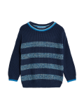 Pure Cotton Striped Knitted Jumper (2-8 Yrs)