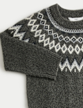 Fair Isle Crew Neck Knitted Jumper (18 Mths-10 Yrs)