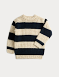 Striped Crew Neck Knitted Jumper (1-8 Yrs)