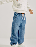 Relaxed Denim Cargo Jeans (2-8 Yrs)