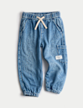 Relaxed Denim Cargo Jeans (2-8 Yrs)