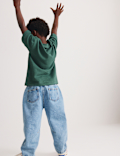 Pure Cotton Barrel Leg Jeans (2-8 Yrs)