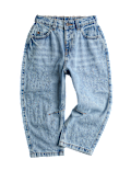 Pure Cotton Barrel Leg Jeans (2-8 Yrs)