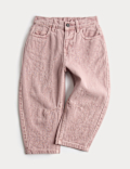 Pure Cotton Barrel Leg Jeans (2-8 Yrs)