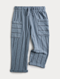 Pure Cotton Textured Striped Trousers (2-8 Yrs)