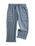 Pure Cotton Textured Striped Trousers (2-8 Yrs)