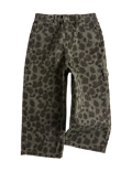 Cotton Rich Leopard Print Carpenter Jeans (2-8 Yrs)