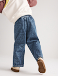 Wide Leg Pure Cotton Denim Joggers (2-8 Yrs)
