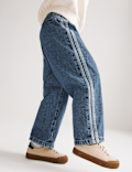 Wide Leg Pure Cotton Denim Joggers (2-8 Yrs)