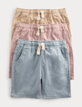 3 Pack Cotton Rich Shorts (2-8 Yrs)