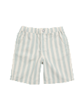 Pure Cotton Denim Striped Shorts (2-8 Yrs)