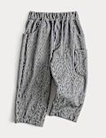 Cotton Blend Striped Balloon Trousers (2-8 Yrs)