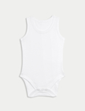 7 Pack Pure Cotton Sleeveless Bodysuits (5lbs-3 Yrs)